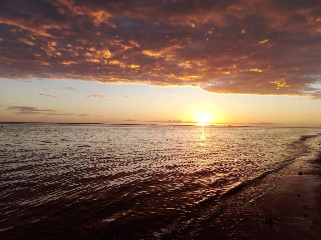 Coucher de soleil sur la Plage de L'Hermitage